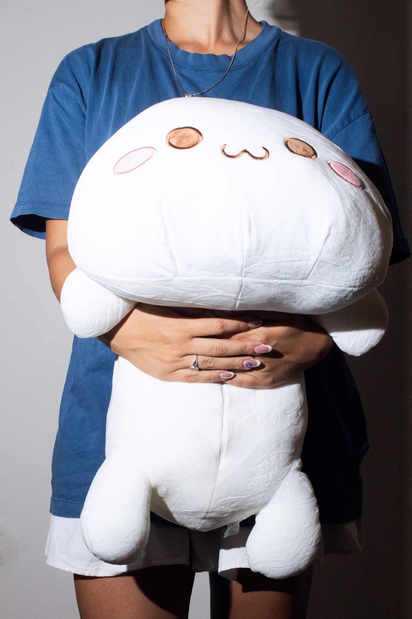 Sleepy - Lying cat plush (White)