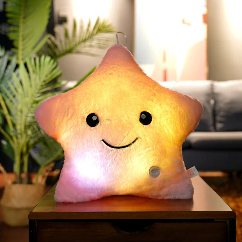 Colorful Glowing LED Star Pillow