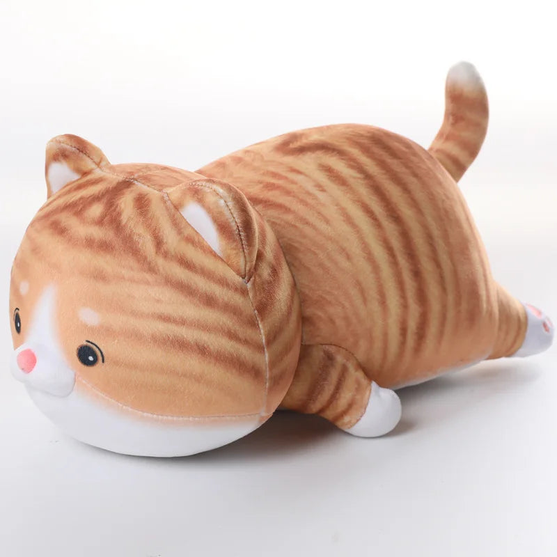 Josiah, Bestselling Cat Plush Pillows: gray, orange cats, kawaii style