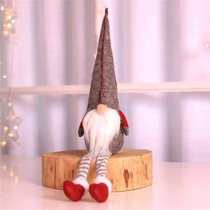 Quirky Santa Claus Elf Doll: Festive Handmade Christmas Gnome Decoration