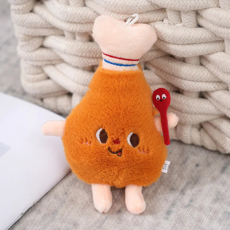Adorable Food Plush Keychain Collection