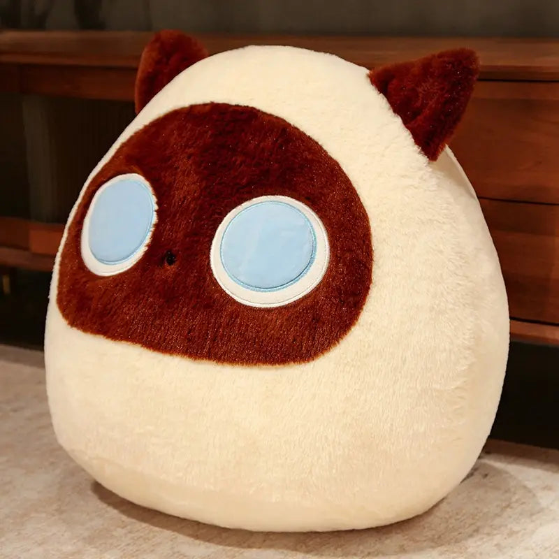Aaliyah, 30cm Cute Black Cat Plush: orange, gray cat-like animal characters, kawaii cartoon style