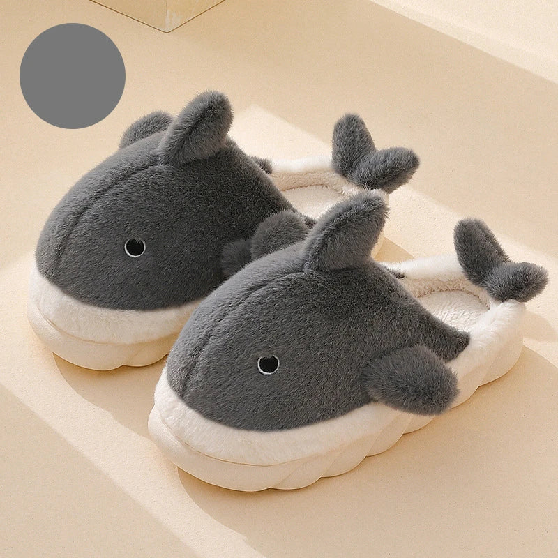 Eleanor - Cozy Cartoon Shark Slippers