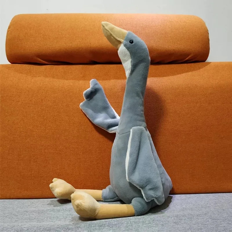 Izable White/Black Plush Swan Toy