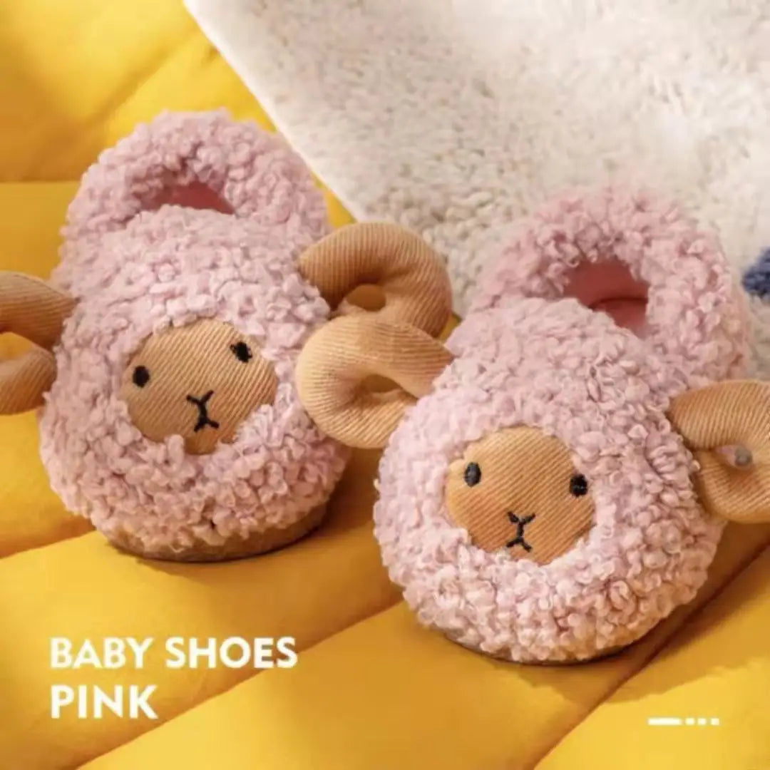 Cozy Winter Sheep Plush Slippers