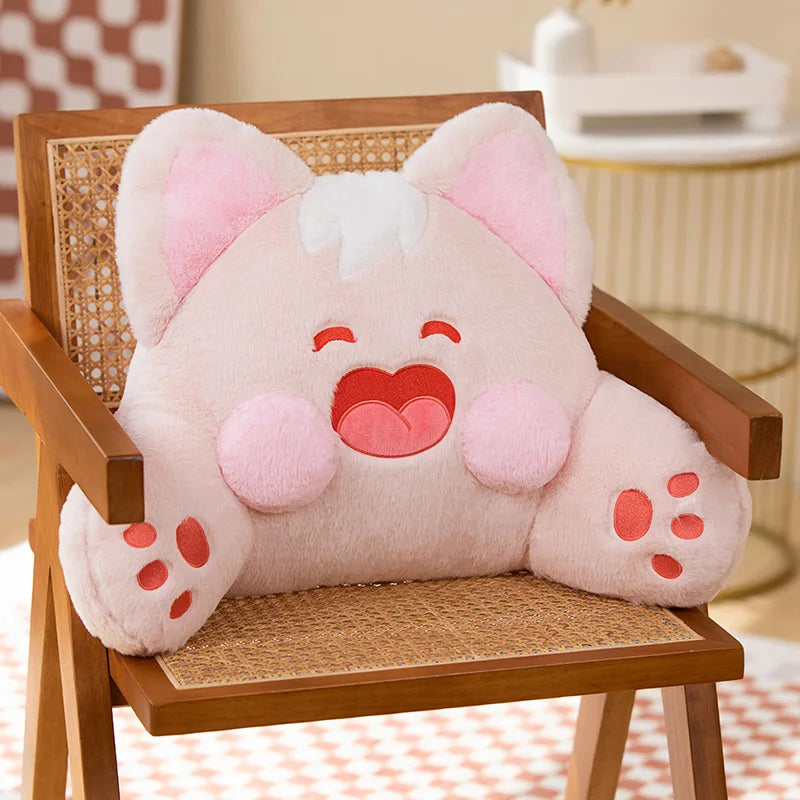 Cartoon Cat Plush: Adorable Decorative Home Pillow