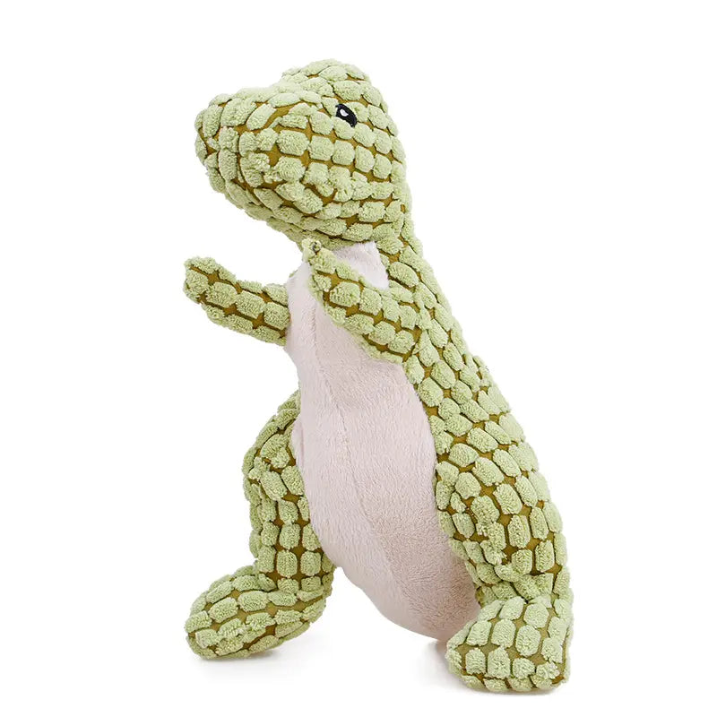 Durable Plush Squeaky Dinosaur Dog Toy