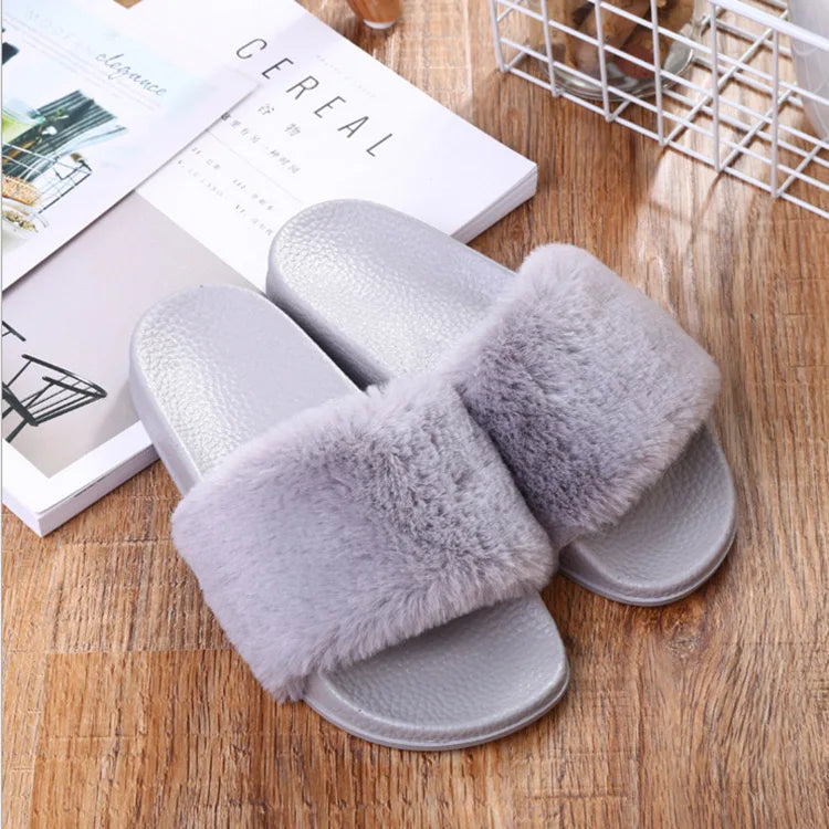 Cozy Plush Slides: Stylish, Sustainable.