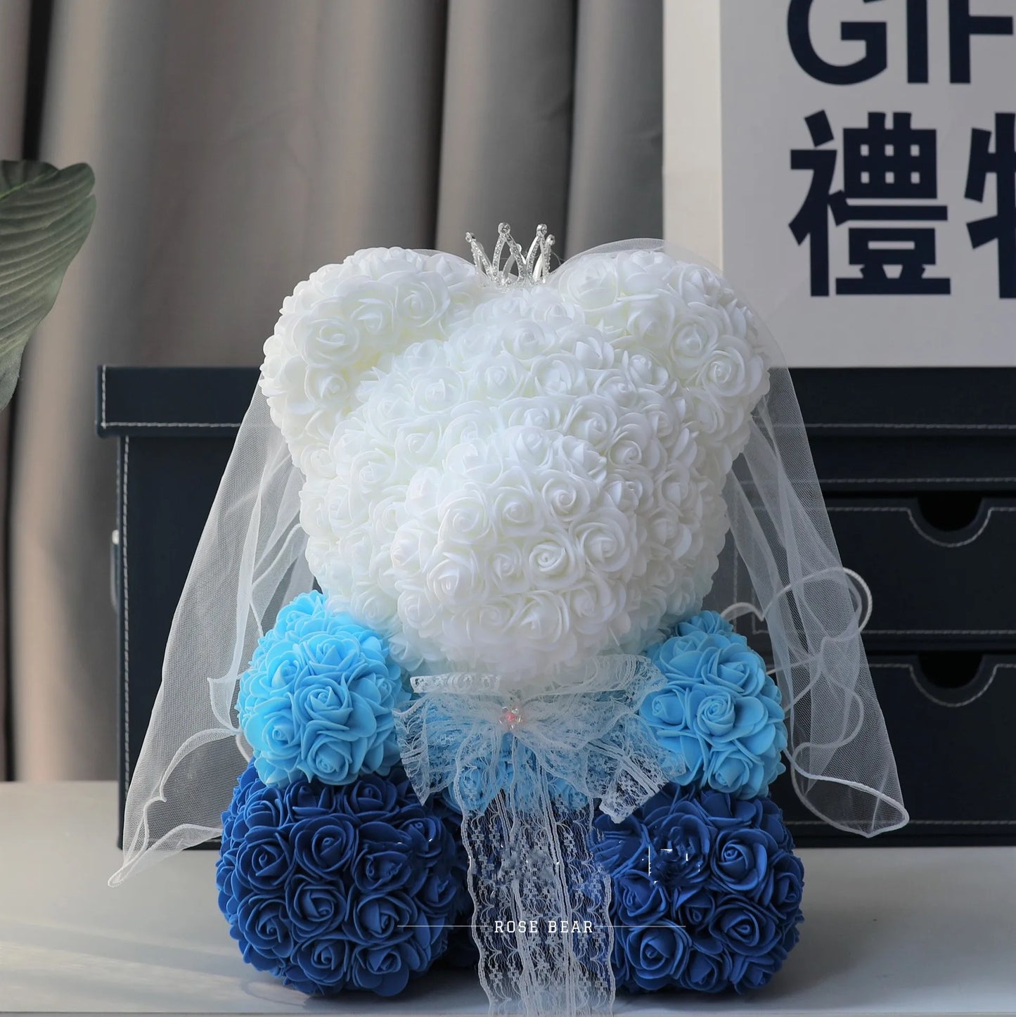 Exquisite Foam Rose Bear Collection