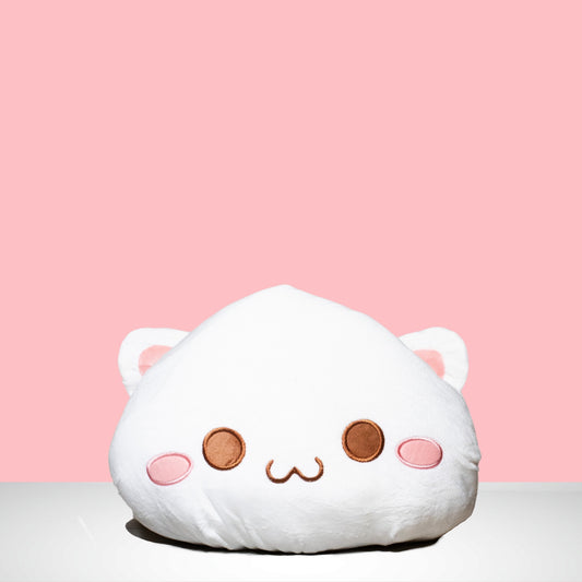 Sleepy - Lying cat plush (White)