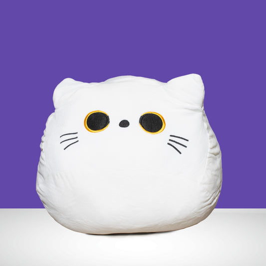 Pearl - Cute Cat Head Plush (White)