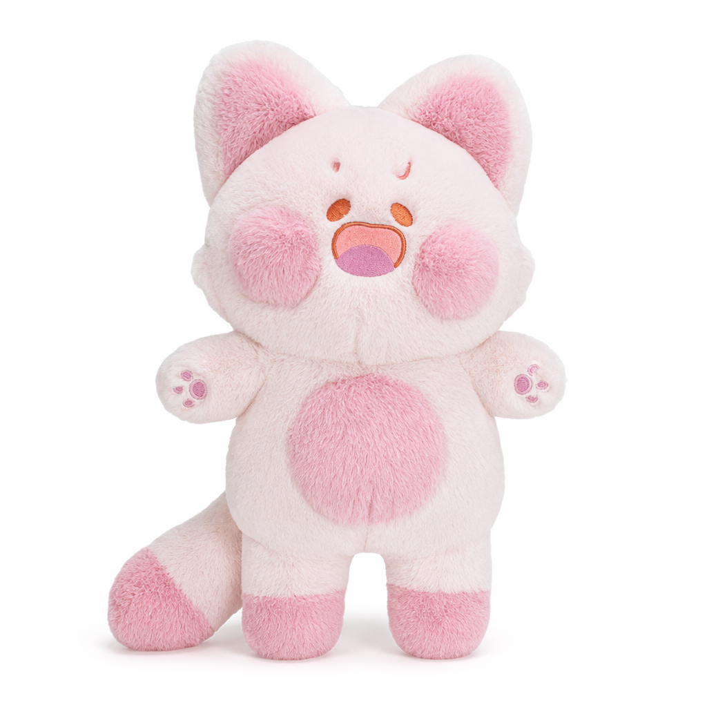 Isaac - Adorable Kawaii Plush Cat Pink