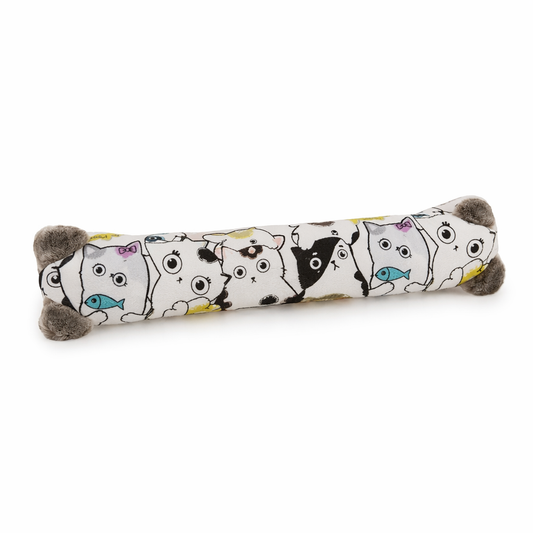 Interactive Plush Cat Chew Toy Around 25cm