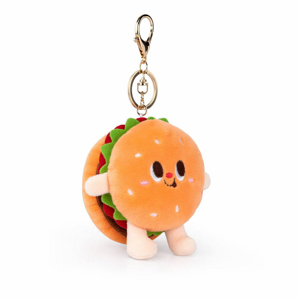 Affordable Baby Soft Hamburger Keychain 1