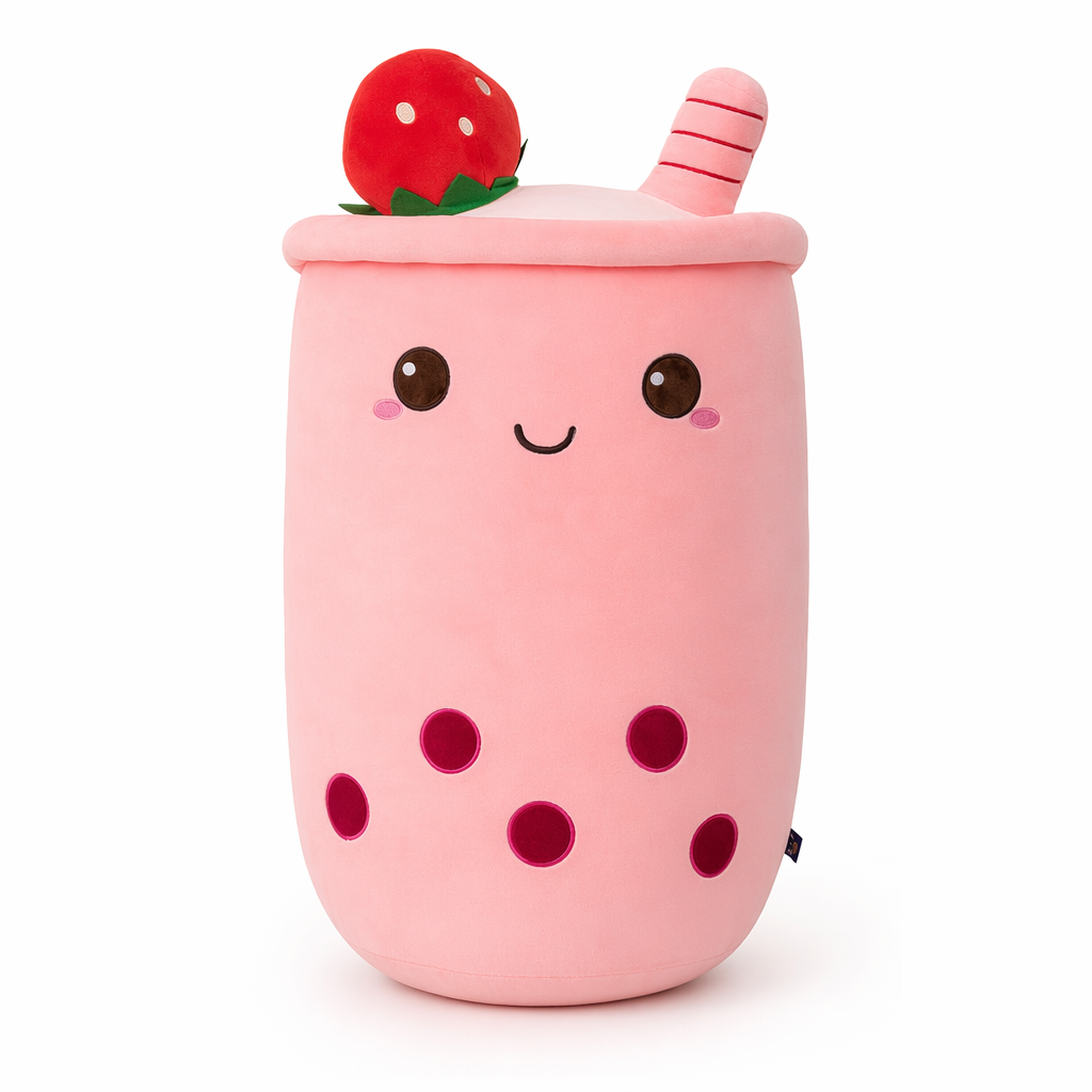 Theodore - Boba Milk Tea Plush Playtoy Pink