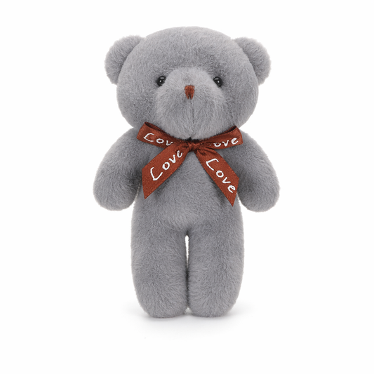 Mini Bear Toys: Adorable Stuffed Bear Keychains Gray