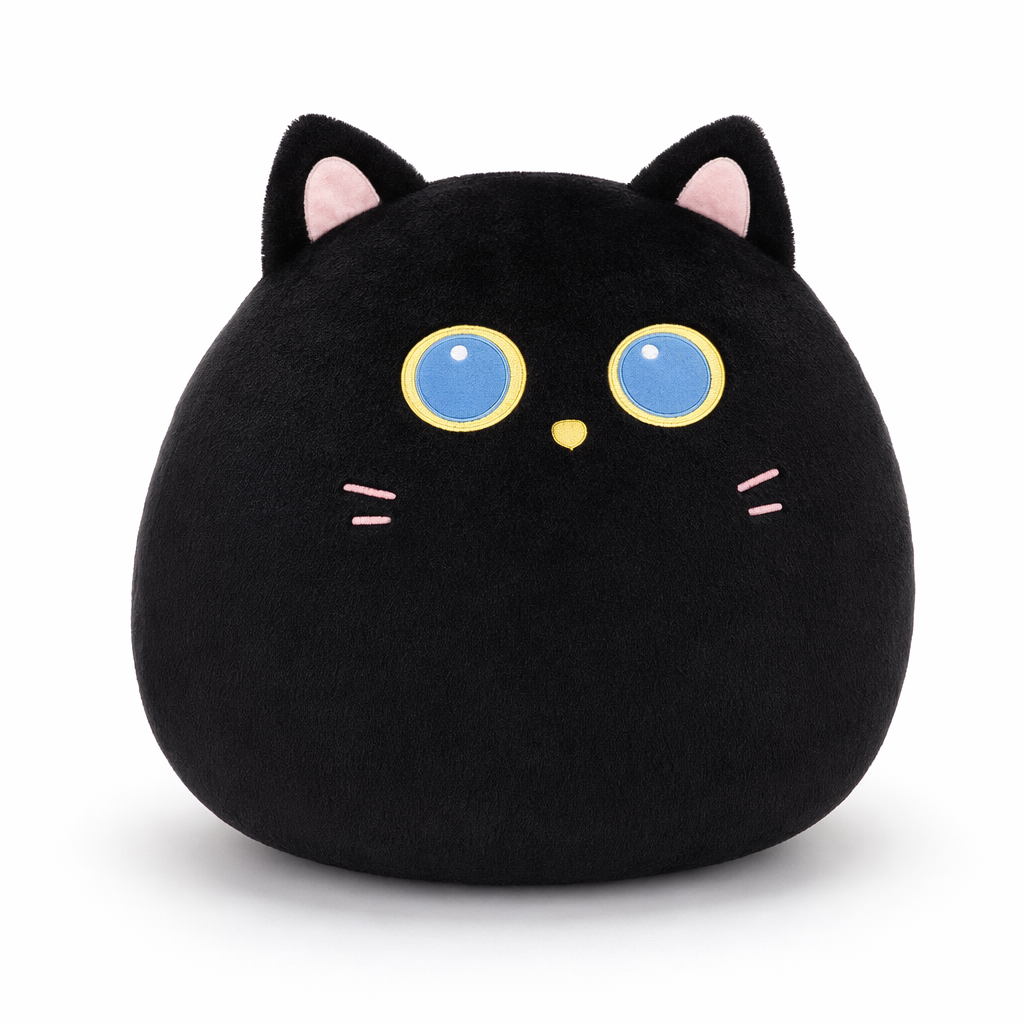 Bella - Soft, Squishy Fatty Cat Plushie black