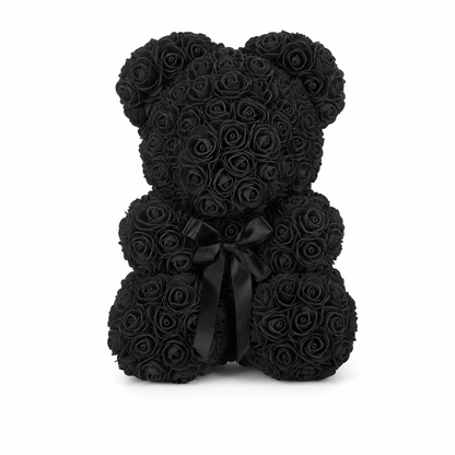 Romantic 40cm Soap Rose Teddy black