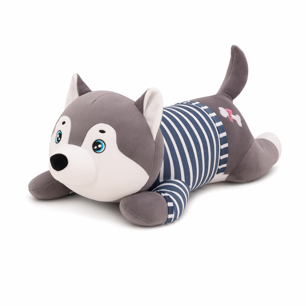 Soft Colorful Stuffed Monkey Pillow Gray