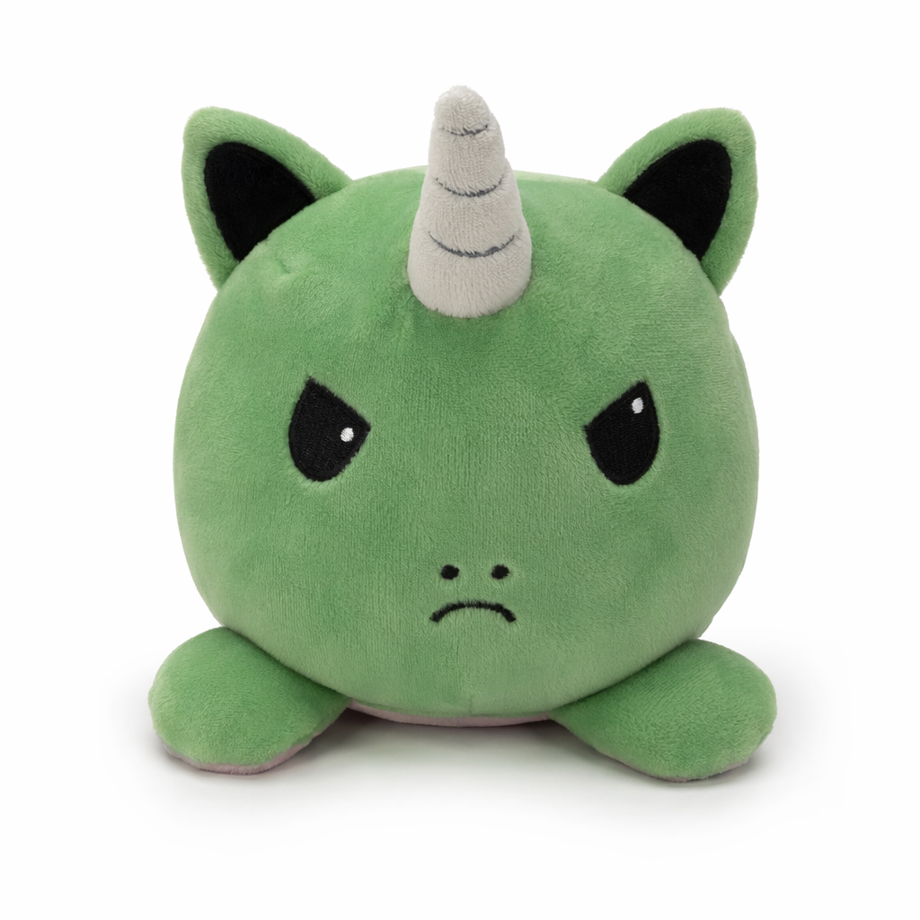 Reversible Flip Stuffed Unicorn Plush Green