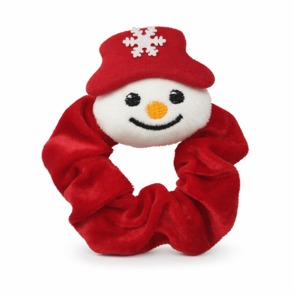 Flannel Santa Hair Tie Set Snowman