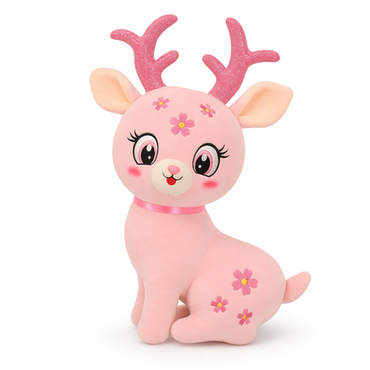 Christmas Sika Deer Plush Toy: izable, Cute, Soft, Stuffed Pink
