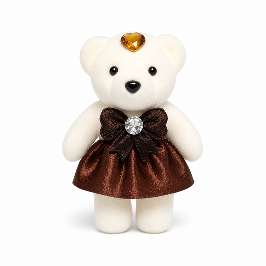 Soft mini teddy bear toys Brown