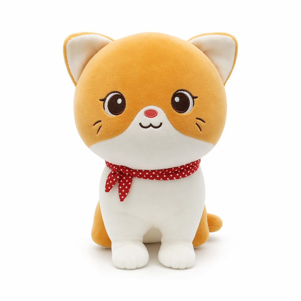 24cm Squishy Kawaii Cat Plush Toy Gold