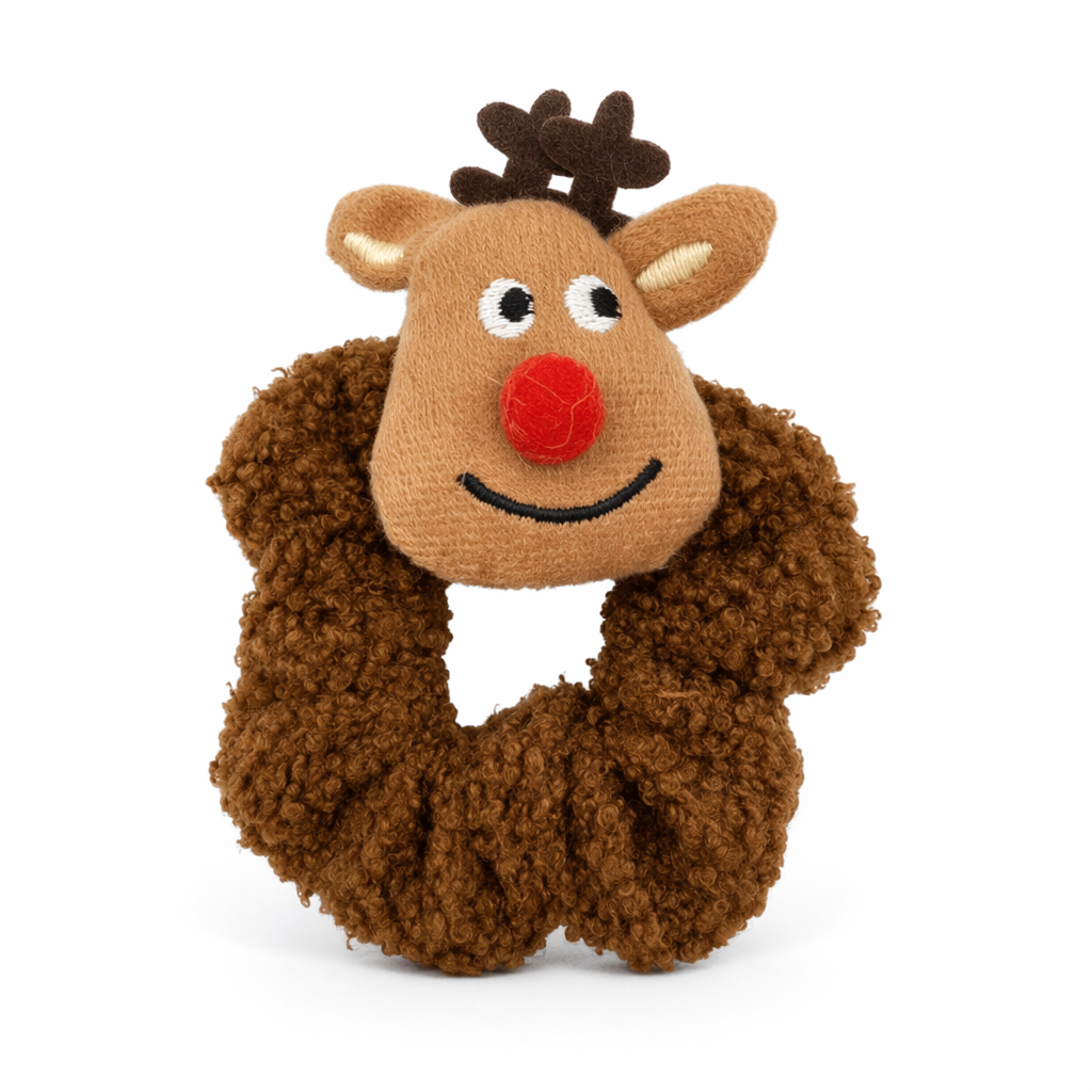 Flannel Santa Hair Tie Set Raindeer