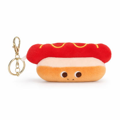 Adorable Food Plush Keychain Collection Hotdog