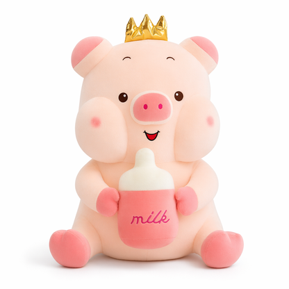 Adorable Crowned Kawaii Pig Plush Pig