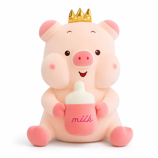 Adorable Crowned Kawaii Pig Plush Pig