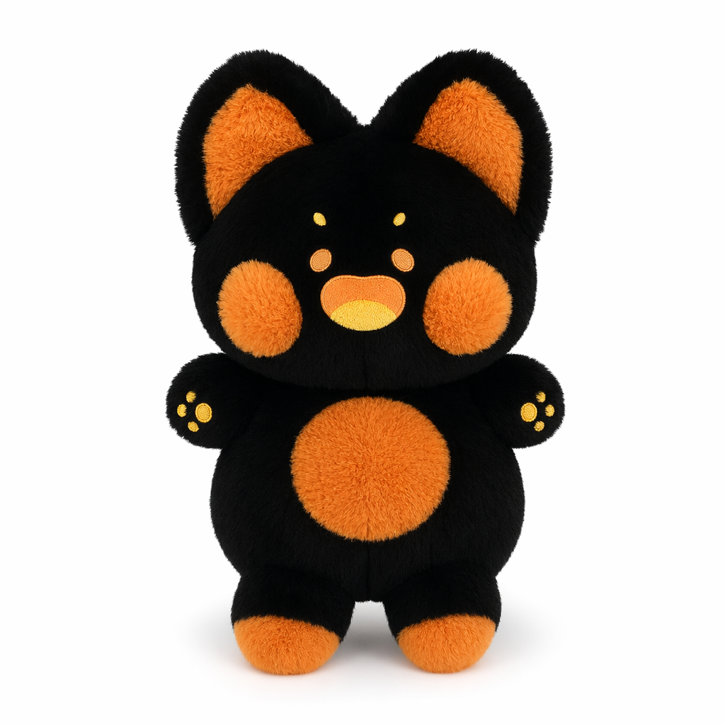 Isaac - Adorable Kawaii Plush Cat Black