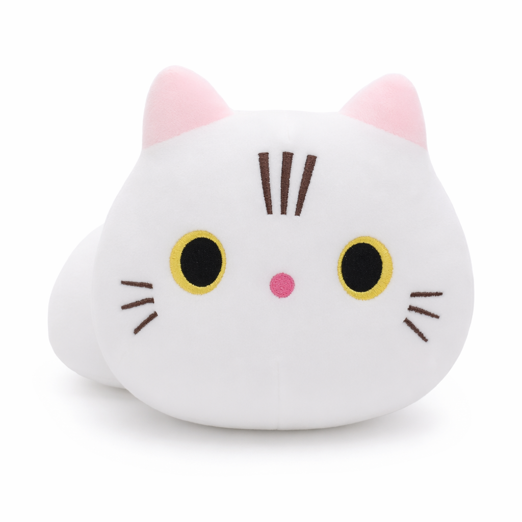 Madison - Kawaii 25cm Black Cat Plush White