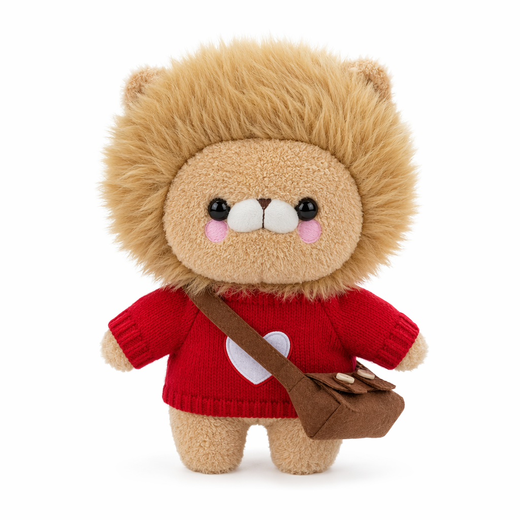 Kawaii Lion Plush Toy Set 30cm
