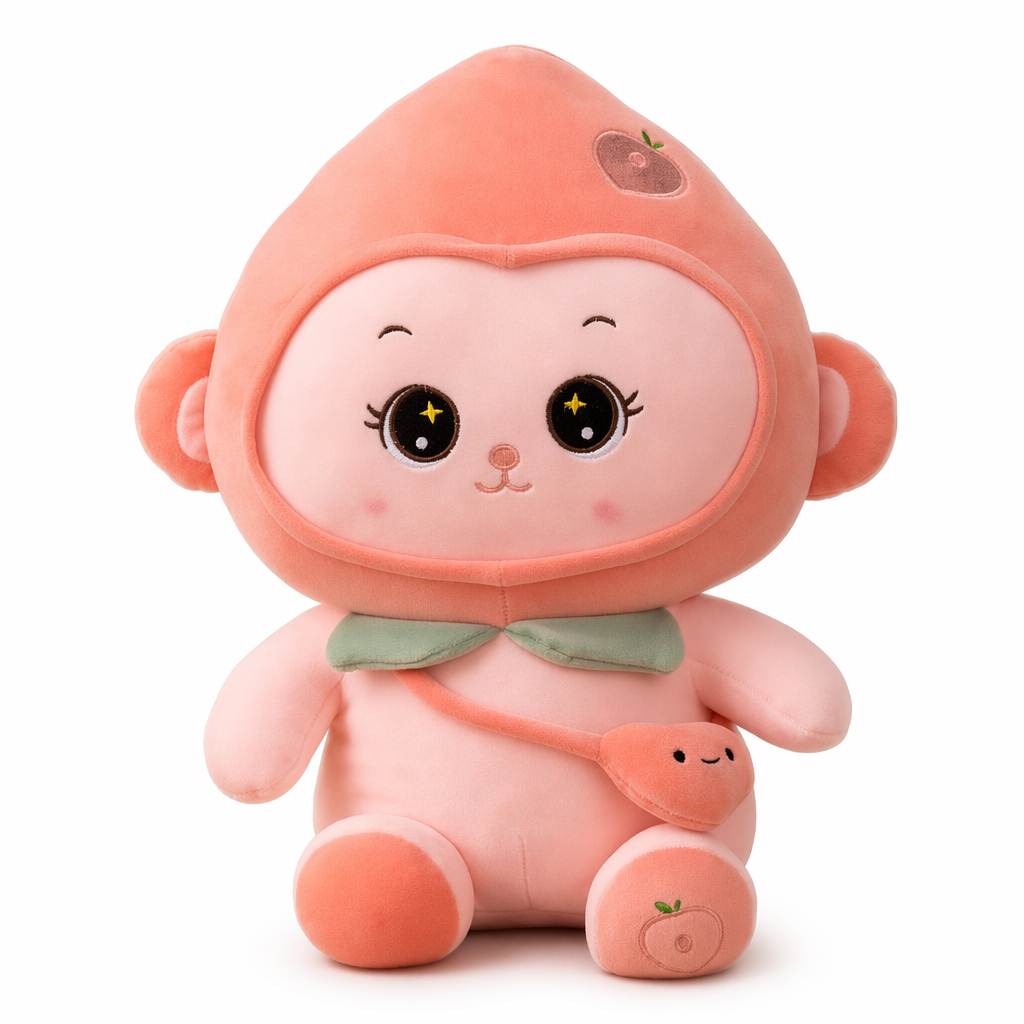 Soft, Squishy, Pink Monkey Plush Pink