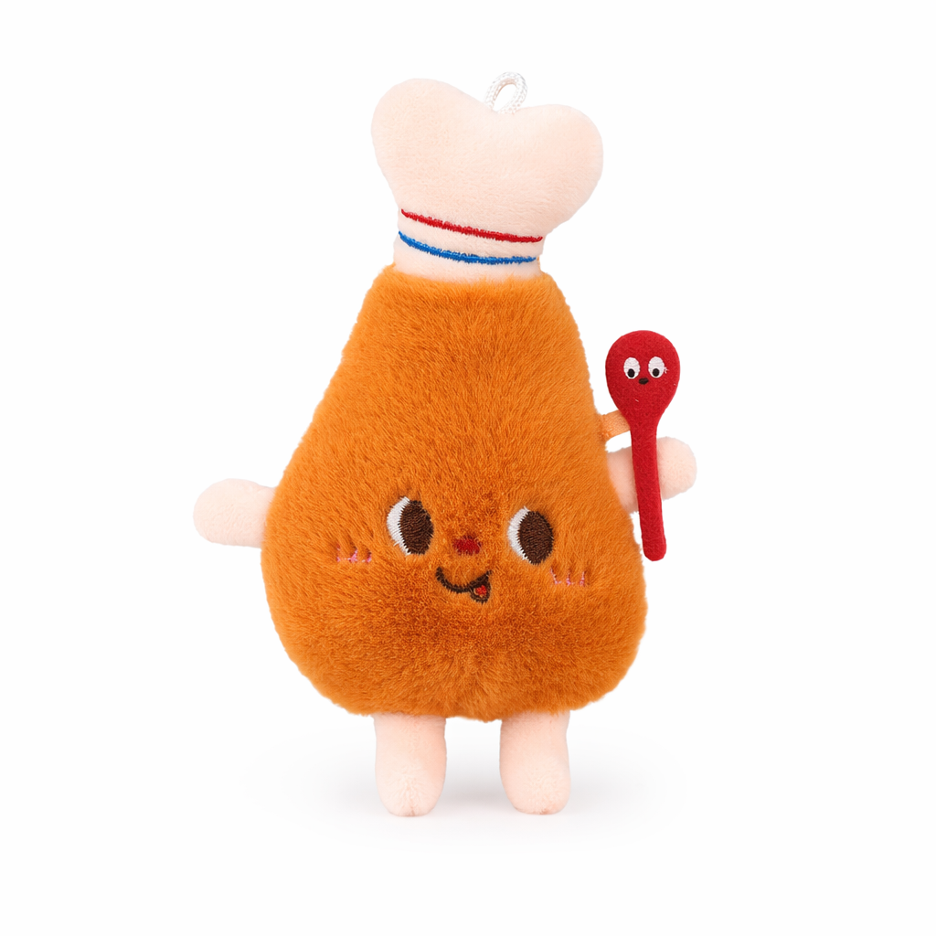 Adorable Food Plush Keychain Collection Chicken