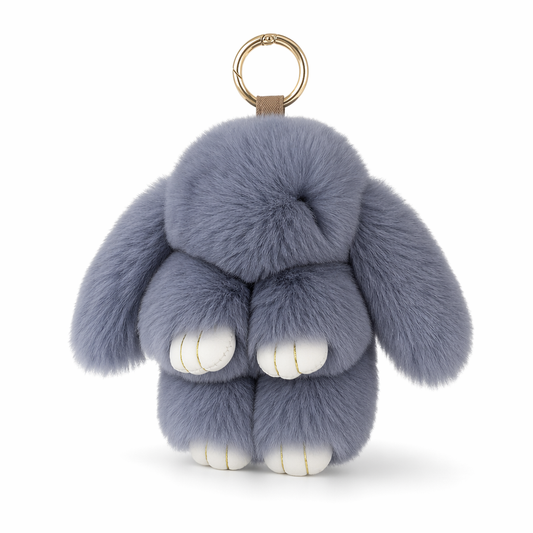 Soft, Plush Rabbit Keychain Accessories Blue