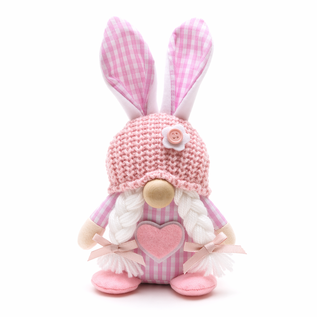 Easter Plush Gnome Bunny Rabbit Pink