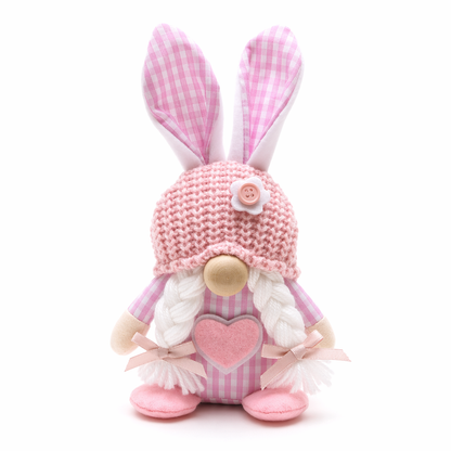 Easter Plush Gnome Bunny Rabbit Pink