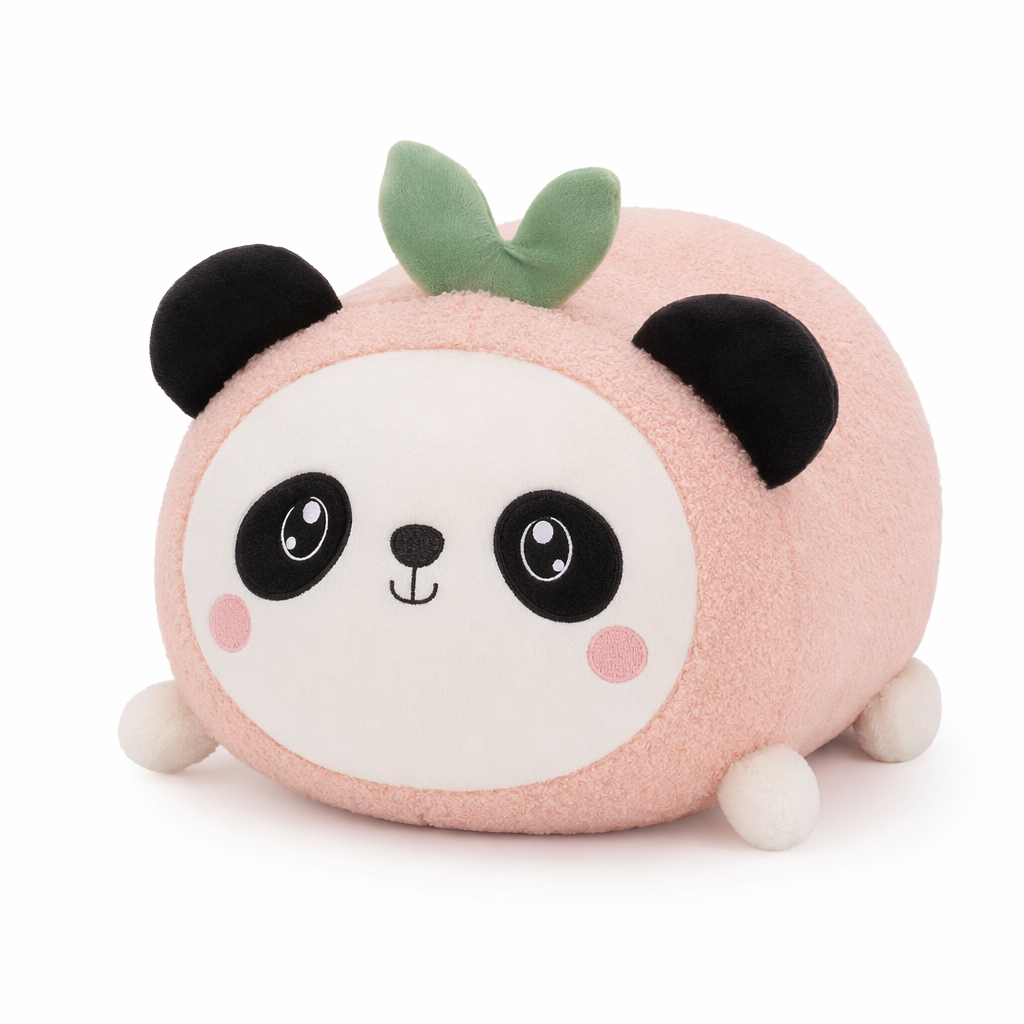 Leah - Pink Peach Panda Plush Pink