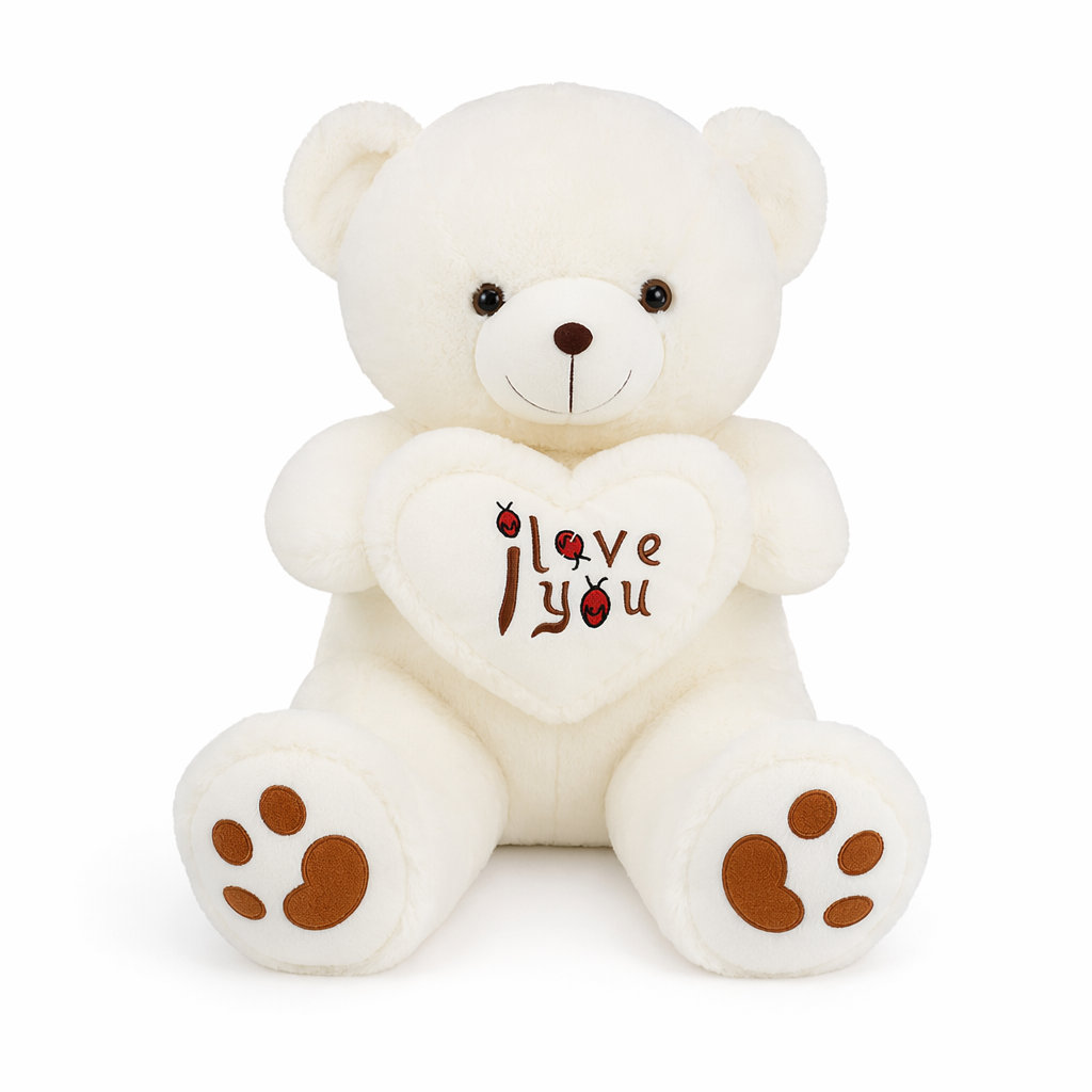 Romantic I Love You Teddy. White
