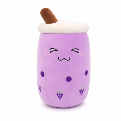 24cm Kawaii Milk Boba Tea Plush Purple
