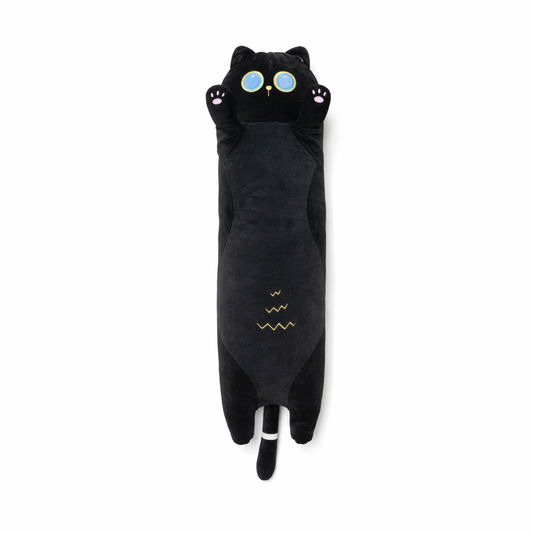 Noir - Soft and cuddly long cat (Black) 90cm