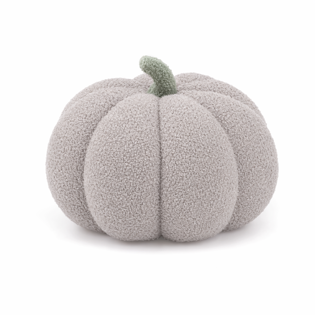 Cozy, Cute 3D Pumpkin Throw Gray