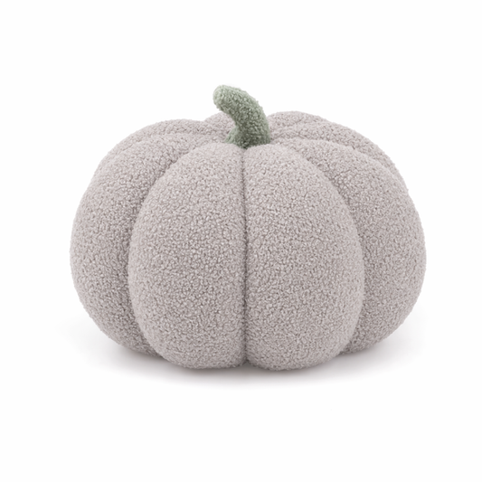 Cozy, Cute 3D Pumpkin Throw Gray