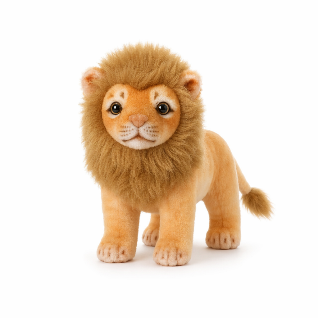 Simulated Lion Plush: Lifelike Mini 1