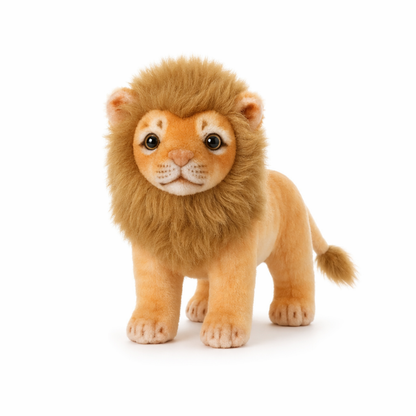 Simulated Lion Plush: Lifelike Mini 1