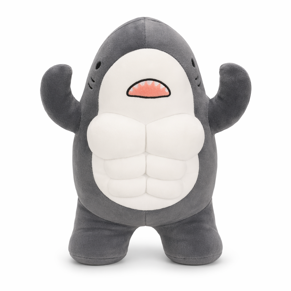 45CM Muscle Shark Plush style 1