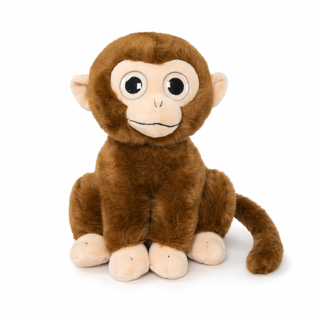 Cozy and Cute Monkey Plush Brown